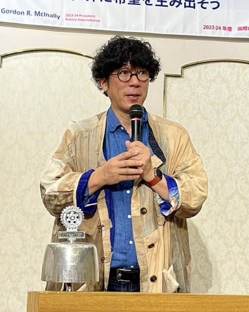 栗原誠治さん(ロータリークラブ例会での講演にて)